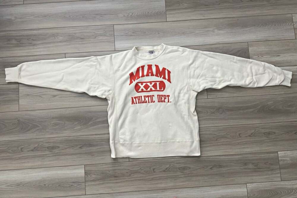 Vintage 1991 Crable Sportswear Miami Athletic Dept Crewneck Sweatshirt Boxy XL